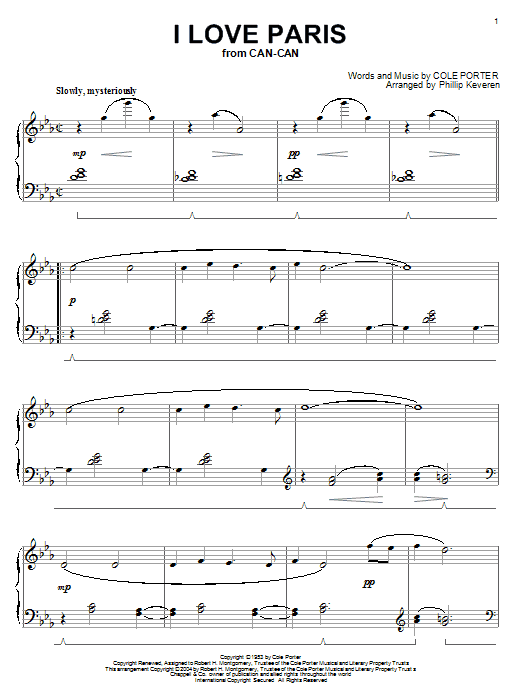 Produktbild zu: I Love Paris (arr. Phillip Keveren)