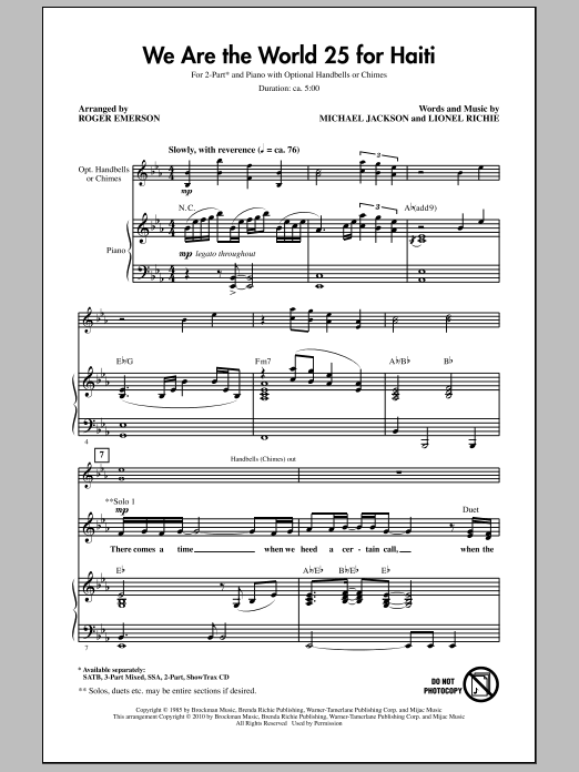 Produktgalerie: Seite 1 von 1 We Are The World 25 For Haiti, Roger Emerson, Chor