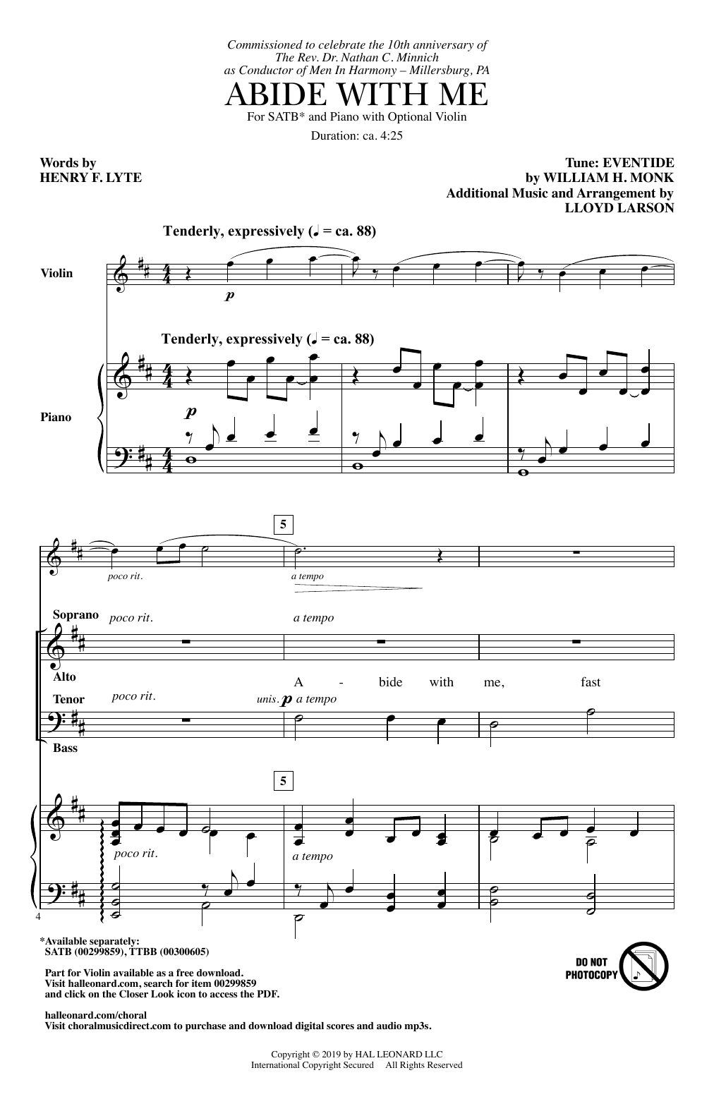Product gallery: Page 1 of 1 Abide With Me (arr. Lloyd Larson), Henry F. Lyte
