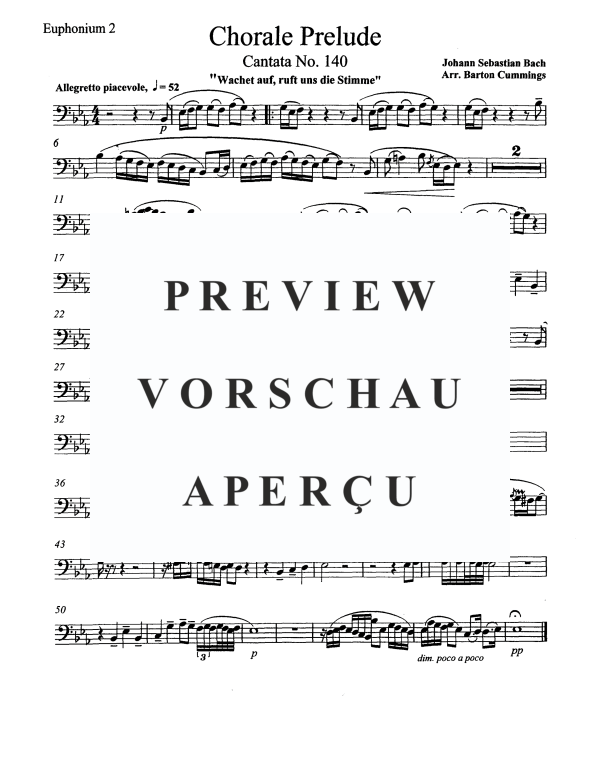 Produktgalerie: Seite 8 von 10 Wachet auf, ruft uns die Stimme - Choral Prelude, , Tuba Quartett
