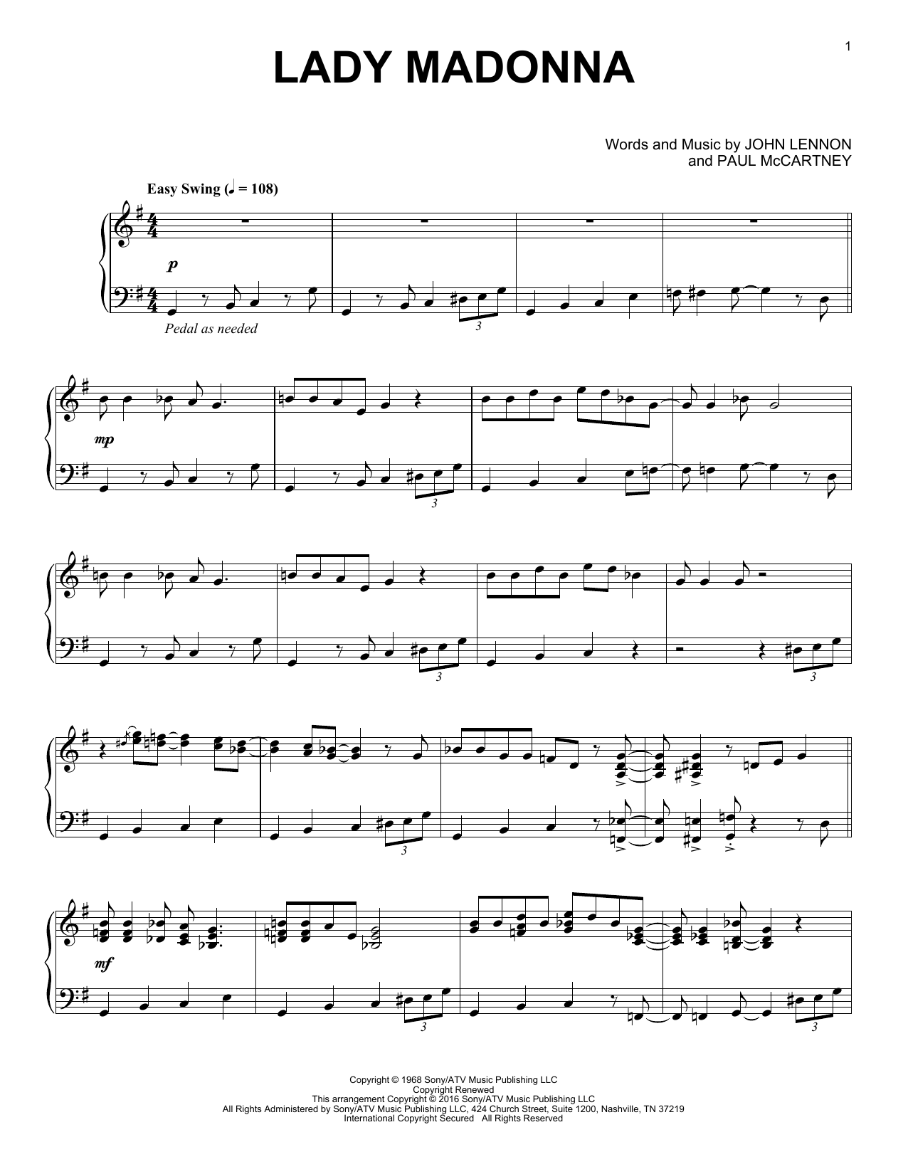 Product gallery: Page 1 of 1 Lady Madonna [Jazz version], The Beatles