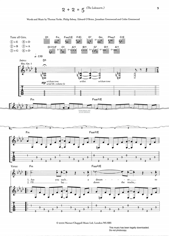 Product gallery: Page 1 of 1 2+2=5, Radiohead