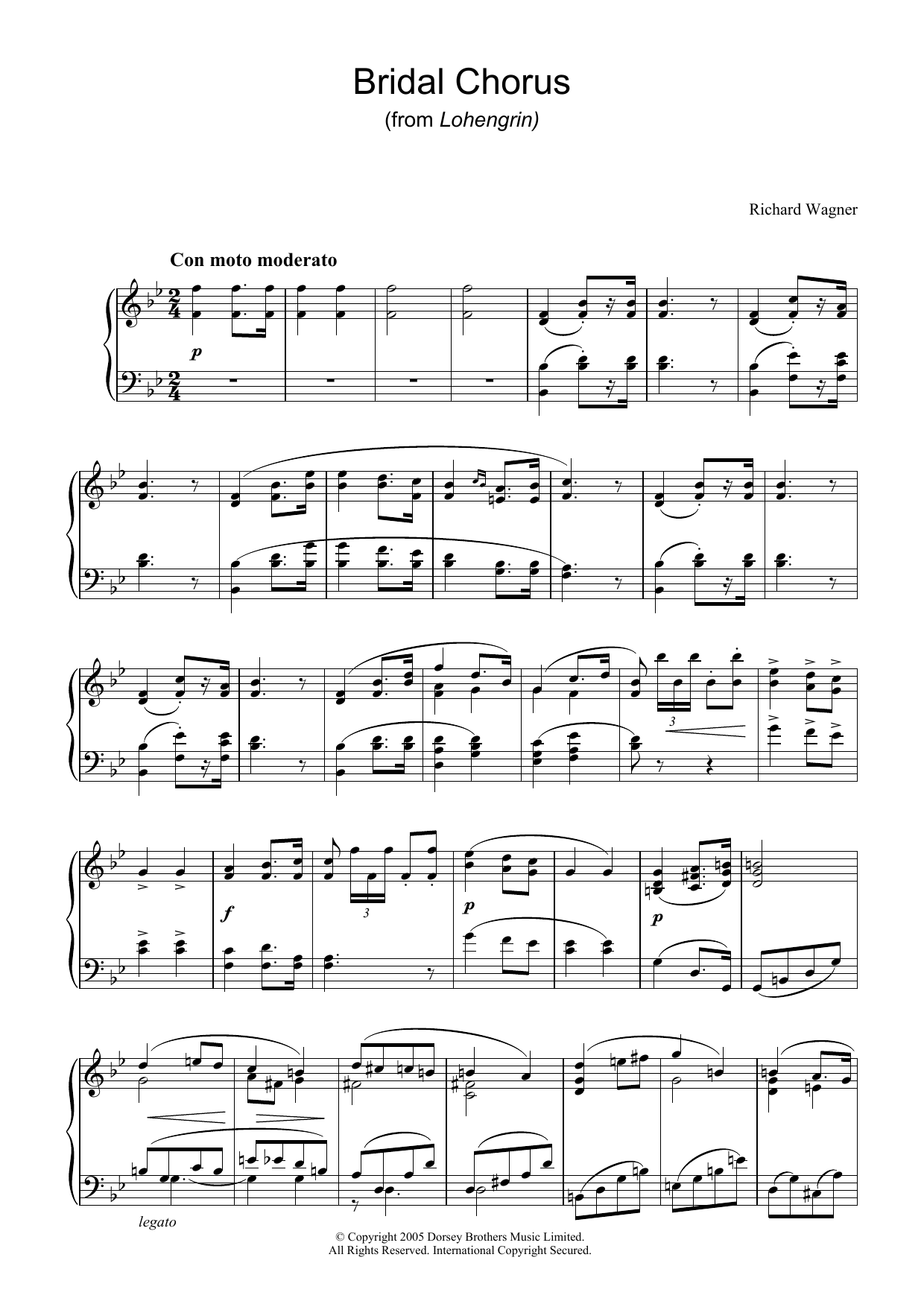 Produktbild zu: Bridal Chorus (from Lohengrin)