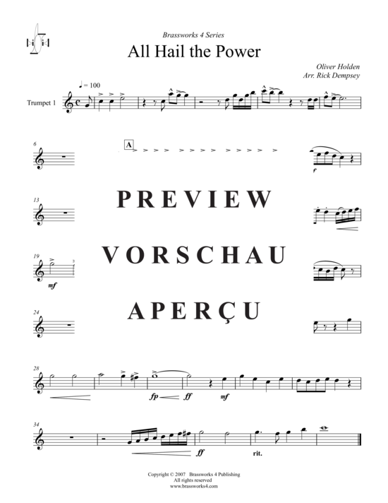 Product gallery: Page 5 of 12 All Hail the Power , , (Trumpet Ensemble)