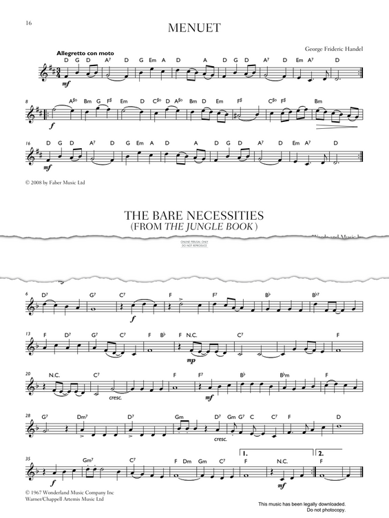 Produktgalerie: Seite 1 von 1 Menuet, George Frideric Handel, Trompete