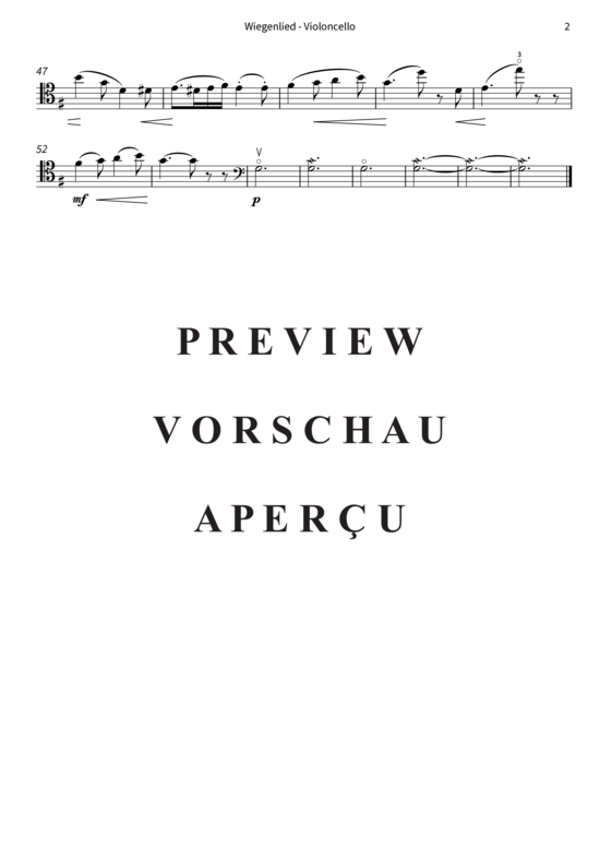 Produktgalerie: Seite 9 von 9 Wiegenlied - Nr. 3 aus Vier Stücke op. 24 , , (Violoncello + Klavier)
