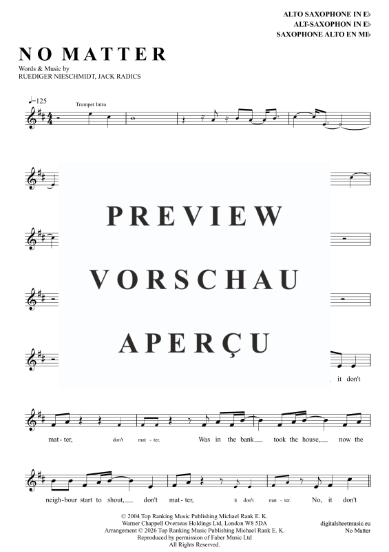 Produktgalerie: Seite 2 von 4 No Matter, Radics, Jack, Altsaxophon