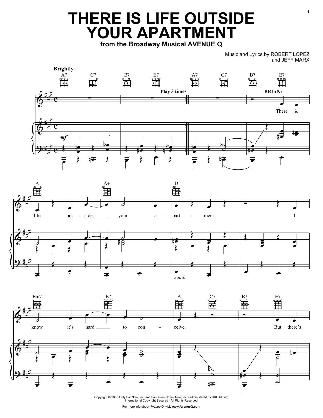 Produktbild zu: There Is Life Outside Your Apartment (from Avenue Q)