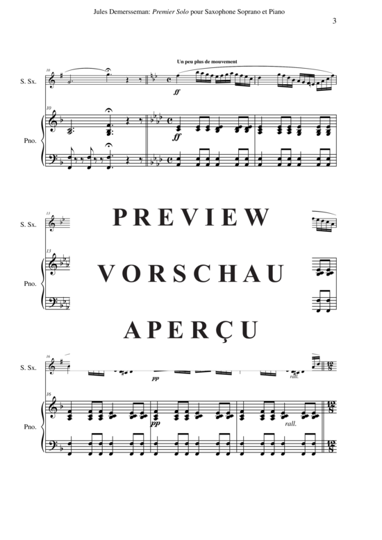 gallery: Premier Solo: Andante et Allegretto , , (Sopran-Saxophon + Klavier)