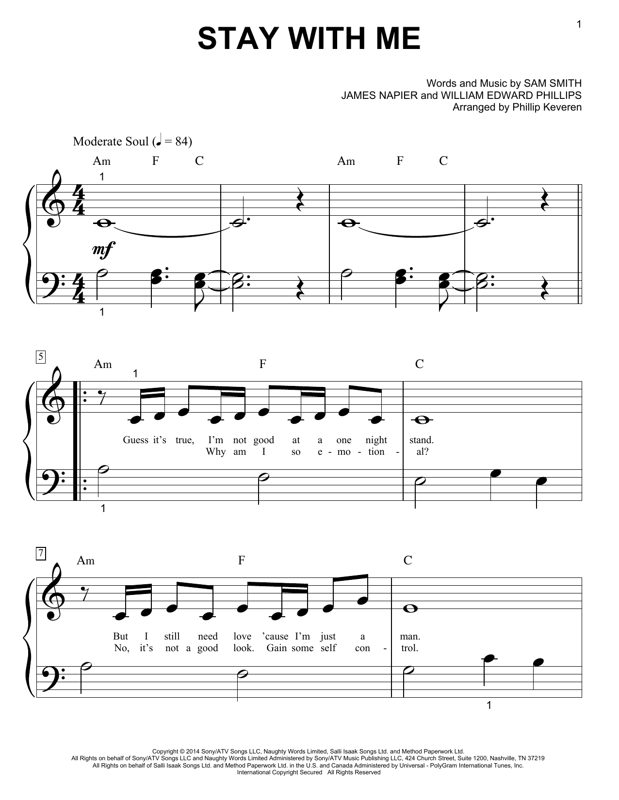 Produktbild zu: Stay With Me (arr. Phillip Keveren)