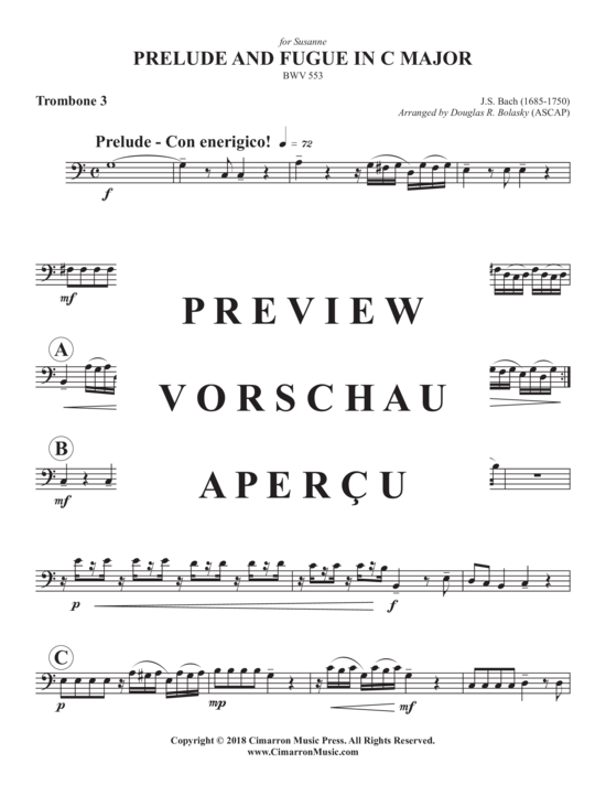 Product gallery: Page 10 of 13 Prelude and Fugue in C Major , , (Trombone Quartet)