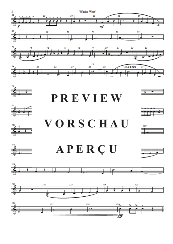 Produktgalerie: Seite 19 von 21 Wache West , , (Blechbläserquintett + Trillerpfeife, Schlagzeug)
