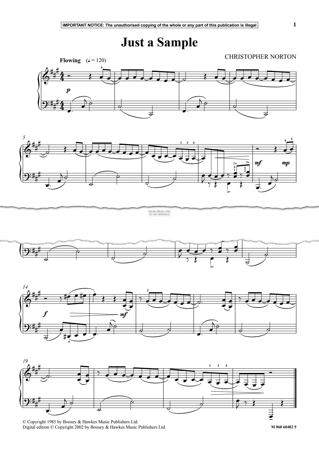 Produktgalerie: Seite 1 von 1 Just a Sample, Christopher Norton, Klavier