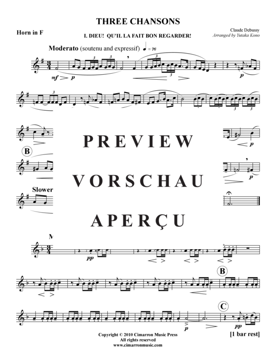 Produktgalerie: Seite 10 von 21 Drei Chansons , , (Blechbläserquintett)