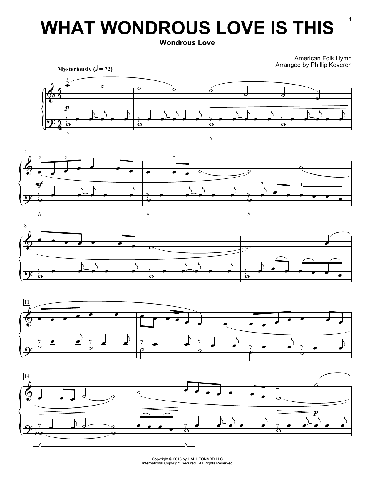 Produktbild zu: What Wondrous Love Is This (arr. Phillip Keveren)