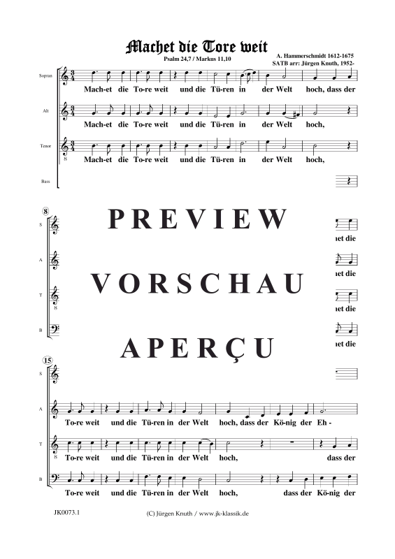 Product gallery: Page 2 of 5 Machet die Tore weit , , (mixed choir)