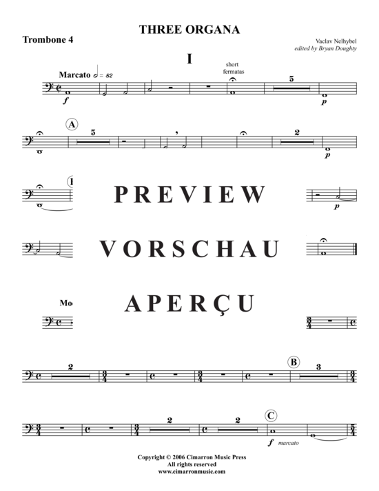 Product gallery: Page 12 of 13 Three Organa , , (Trombone Quartet)