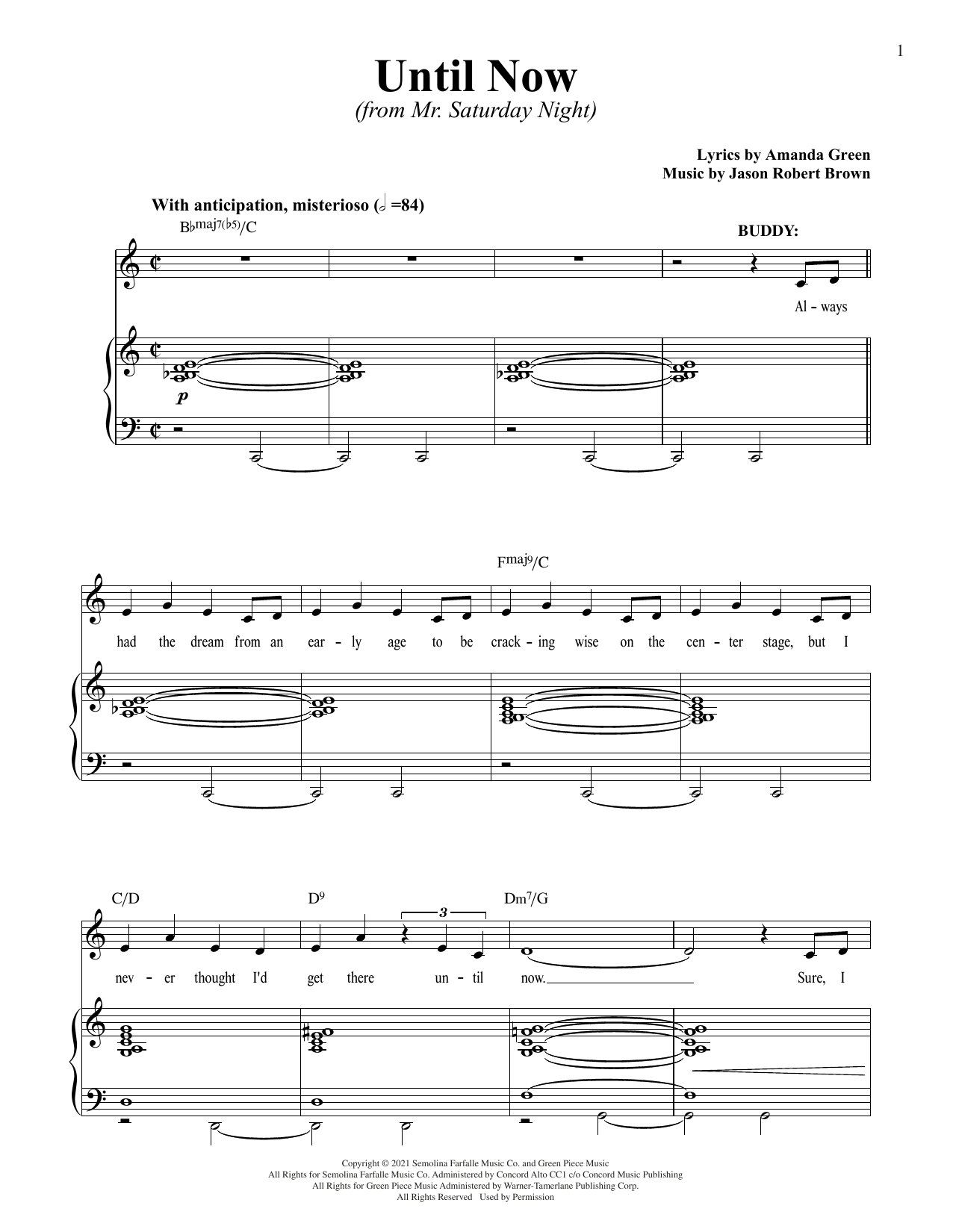 Product picture to: Until Now (from Mr. Saturday Night)