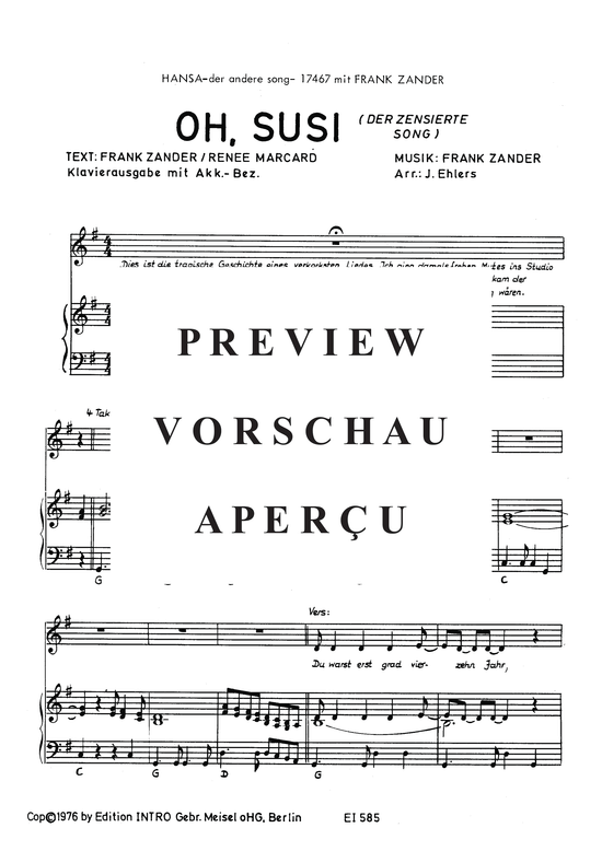 Produktgalerie: Seite 4 von 5 Oh Susi, Zander, 	Frank, Klavier und Gesang