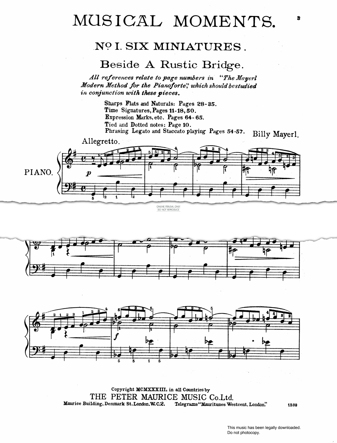 Product picture to: Beside A Rustic Bridge (from 'Musical Moments')