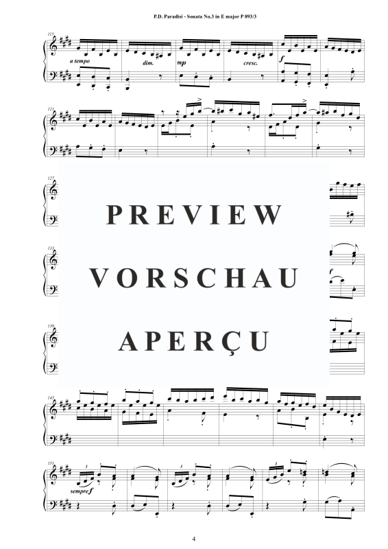 Produktgalerie: Seite 5 von 8 Sonate Nr. 3 in E-Dur, , Klavier Solo
