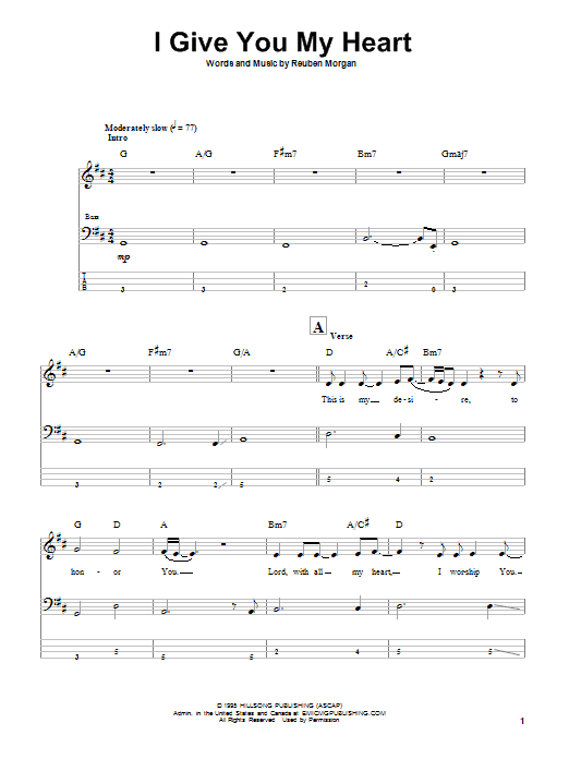 Produktgalerie: Seite 1 von 1 I Give You My Heart, Hillsong Worship, E-Bass
