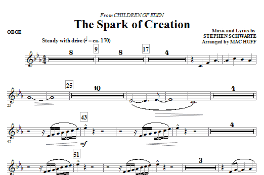 Product picture to: The Spark of Creation (from Children of Eden) - Oboe