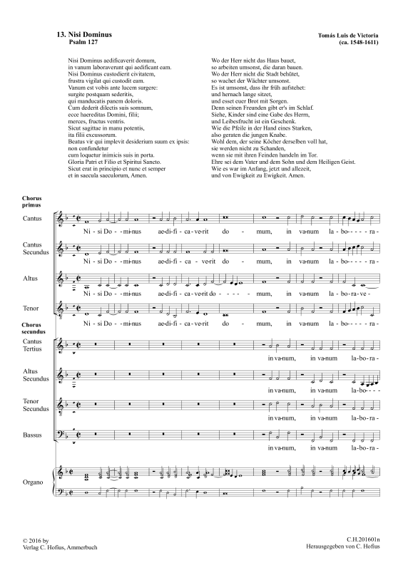 Nisi Dominus (Psalm 127)