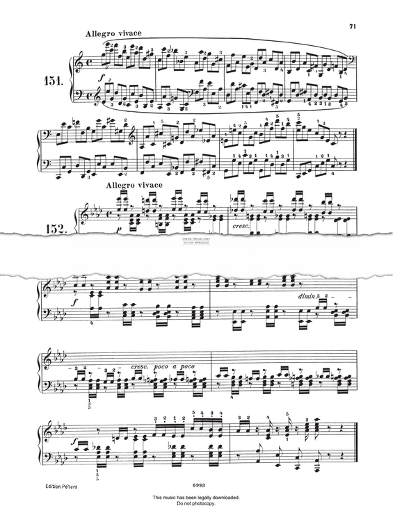 Produktgalerie: Seite 1 von 1 Study (Op. 821, No.152), Carl Czerny, Klavier