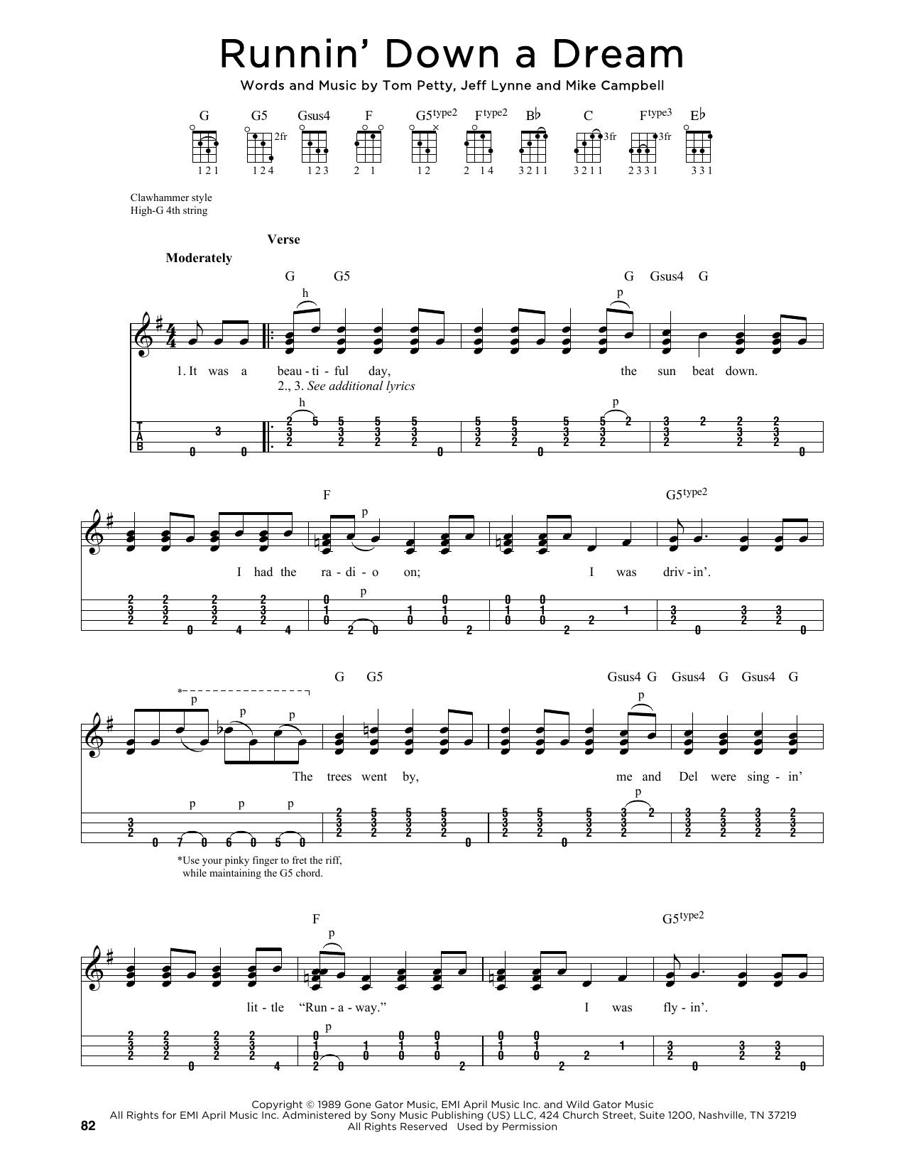 Product gallery: Page 1 of 1 Runnin' Down A Dream (arr. Jim Schustedt), Tom Petty