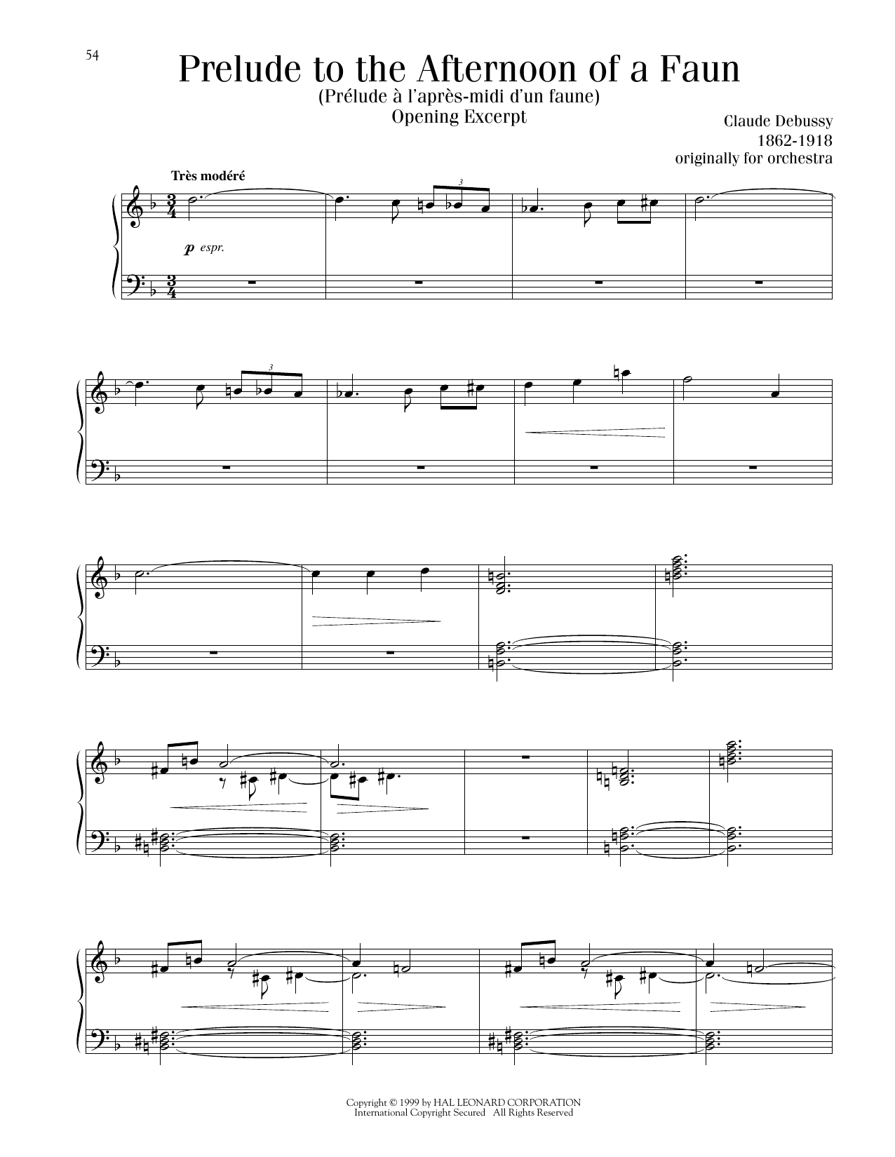 Produktbild zu: Prelude To The Afternoon Of A Faun