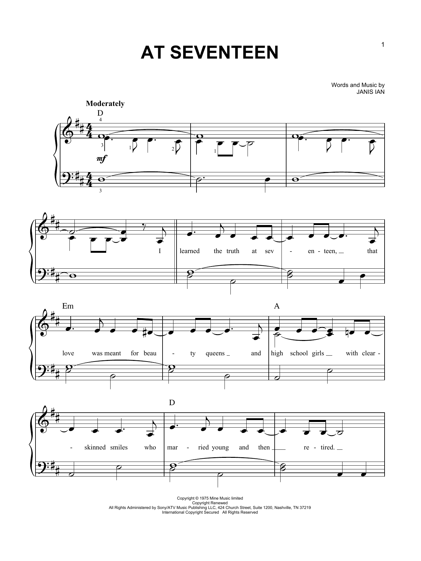 Produktbild zu: At Seventeen