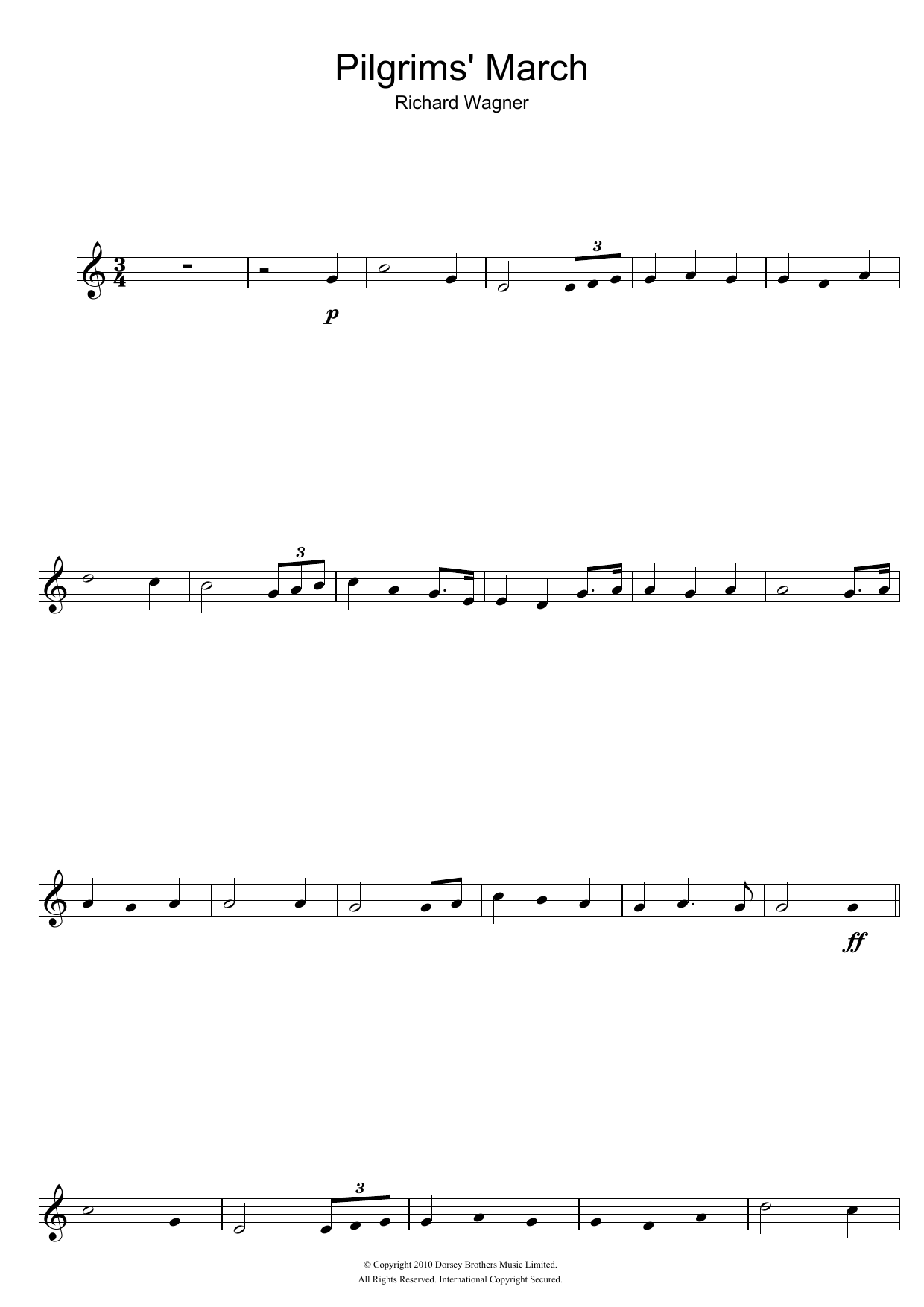 Product gallery: Page 1 of 1 Pilgrims' March, Richard Wagner