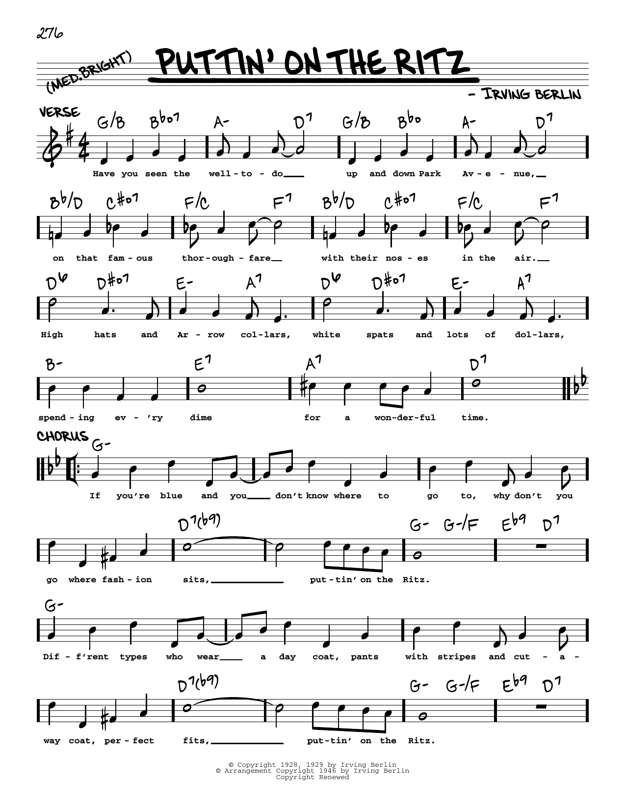 Produktbild zu: Puttin' On The Ritz (arr. Robert Rawlins)