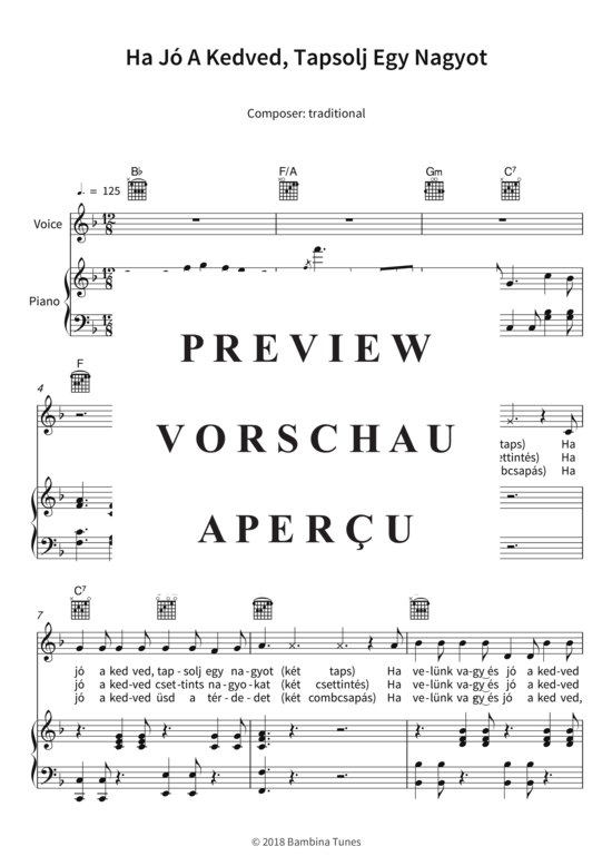 Produktgalerie: Seite 4 von 7 Ha Jó  A Kedved, Tapsolj Egy Nagyot, , (Gesang + Klavier, Gitarre)