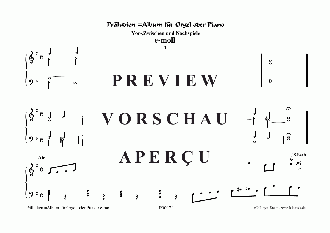 Product gallery: Page 2 of 11 Präludien E-Moll , , (organ/piano solo)
