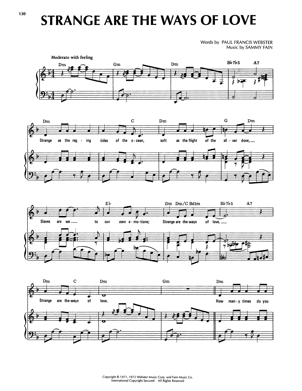 Produktgalerie: Seite 1 von 1 Strange Are The Ways Of Love, Sammy Fain, Gesang, Gitarre, Klavier