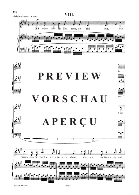 Product gallery: Page 2 of 4 Und wüssten's die Blumen, die kleinen Op.48 No.8, , Low Voice and Piano