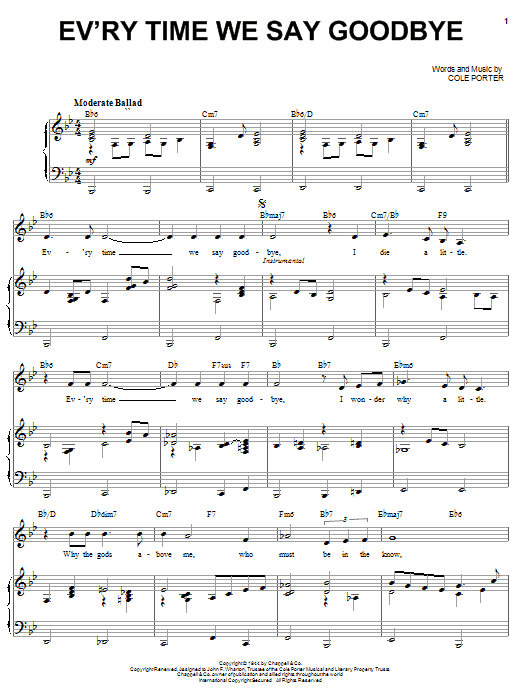 Produktbild zu: Ev'ry Time We Say Goodbye