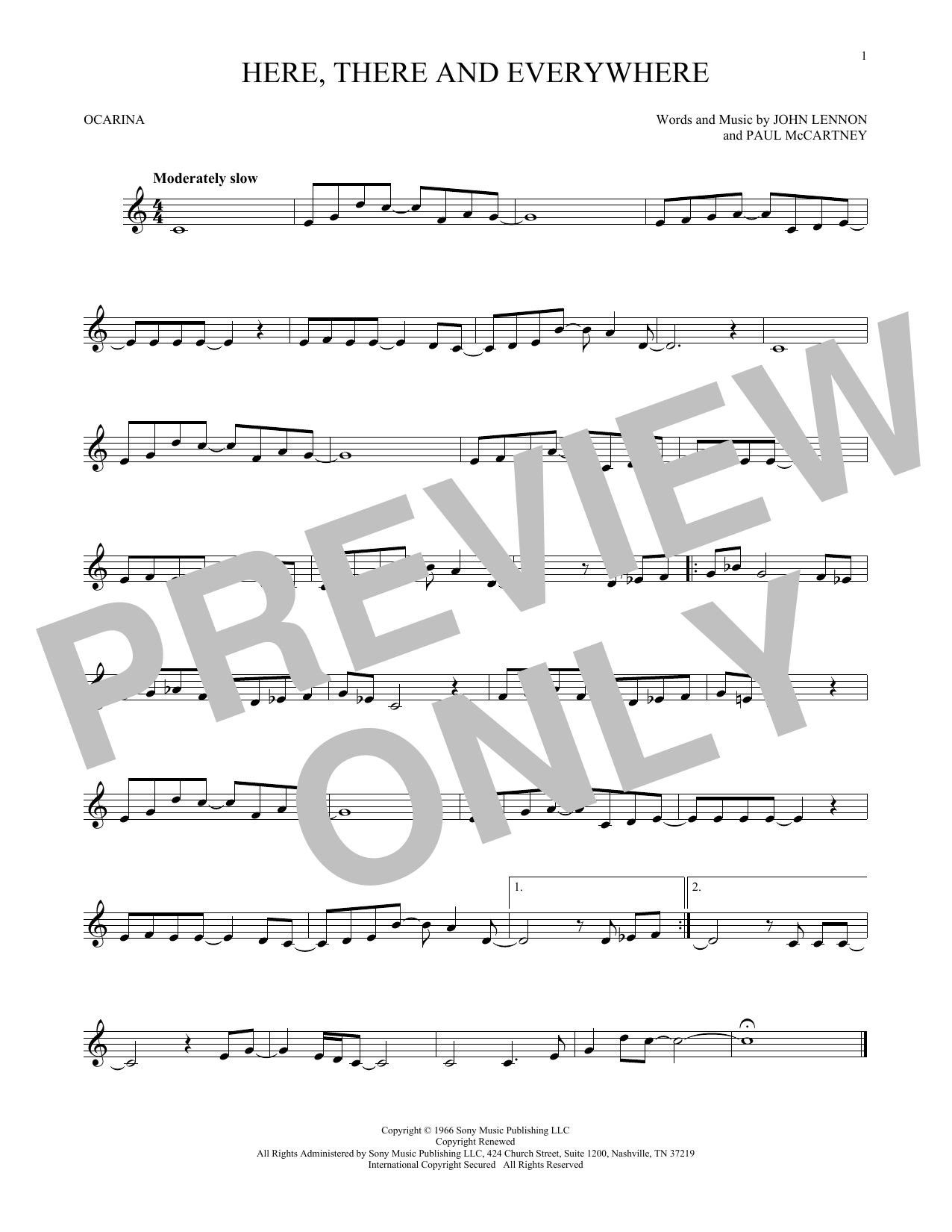 Product gallery: Page 1 of 1 Here, There And Everywhere, The Beatles