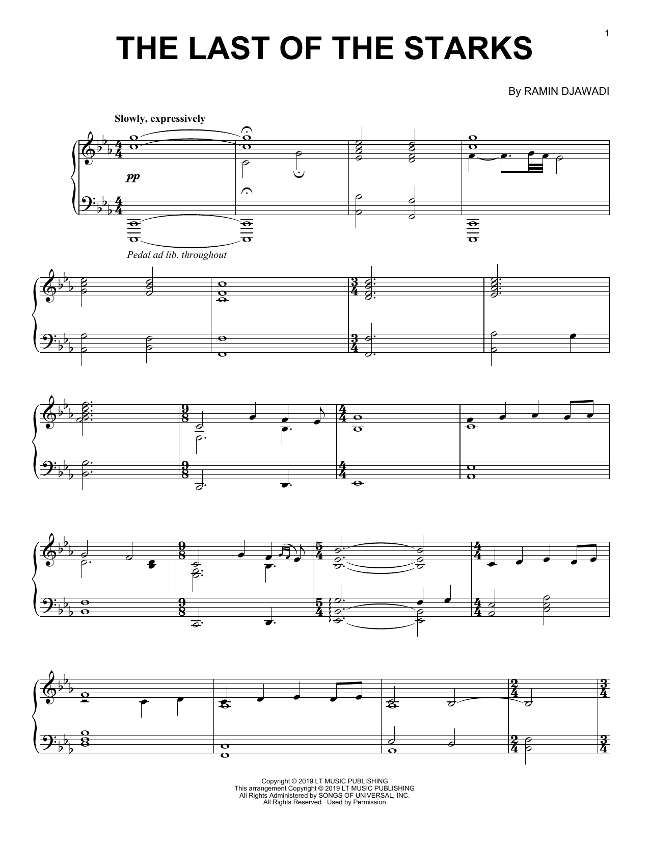 Product gallery: Page 1 of 1 The Last Of The Starks (from Game of Thrones), Ramin Djawadi