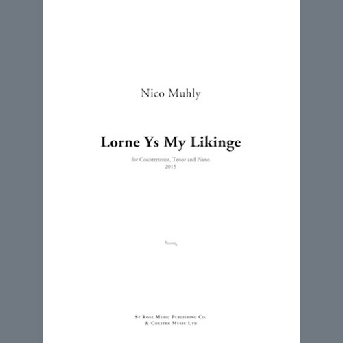 cover: Lorne Ys My Likinge, Nico Muhly, Gesang, Klavier