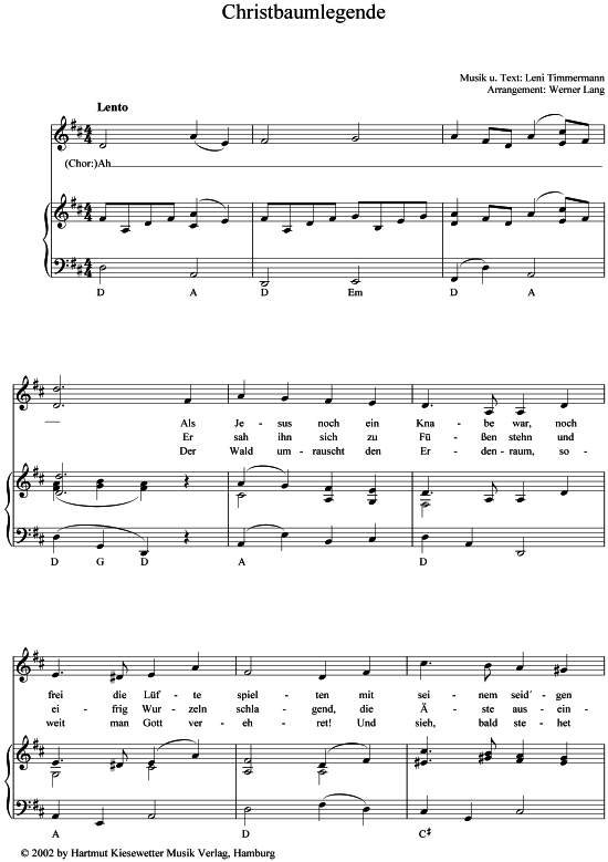 Produktbild zu: ChristbaumlegendeLeni Timmermann (1901-1992)