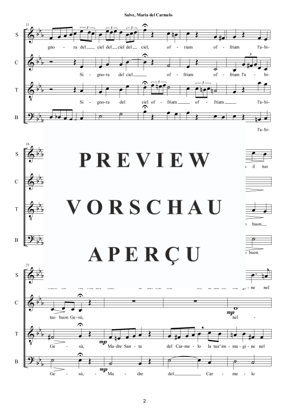 Produktgalerie: Seite 3 von 11 Salve, Maria del Carmelo - Ritus, , Gemischter Chor a capella