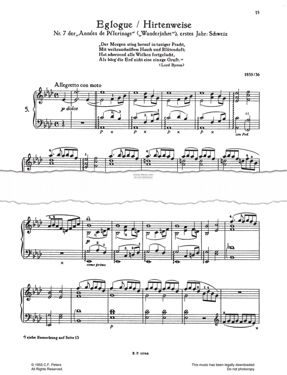 Produktgalerie: Seite 1 von 1 Eglogue - Hirtenweise, Franz Liszt, Klavier
