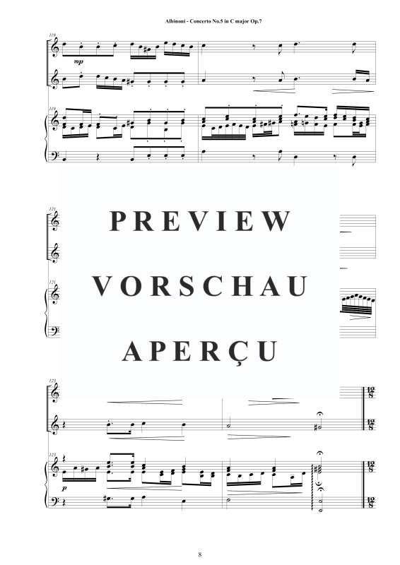 Product gallery: Page 9 of 11 Oboe Concerto No.5 in C-Dur Op.7, , 2 Oboes and Piano/Harpsichord