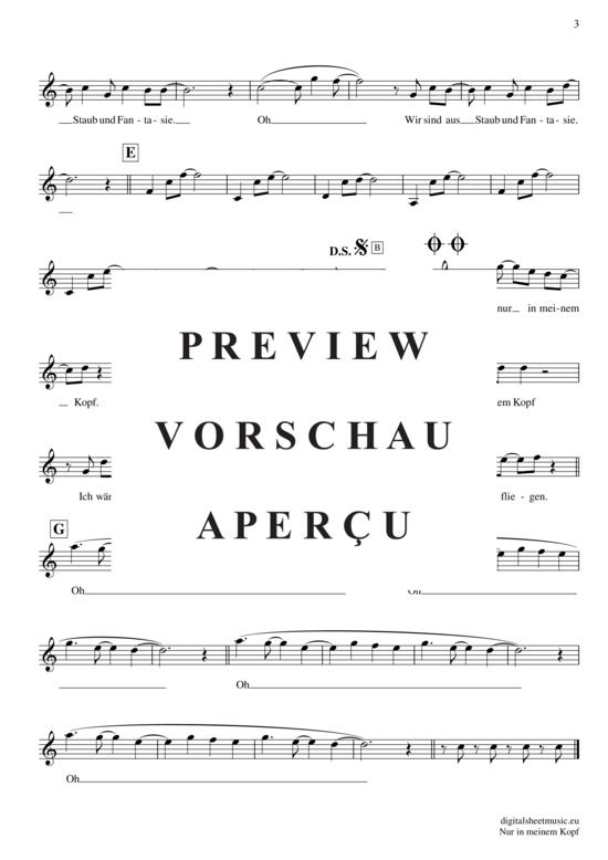 Product gallery: Page 4 of 4 Nur in meinem Kopf , Bourani, Andreas, Clarinet in B-flat