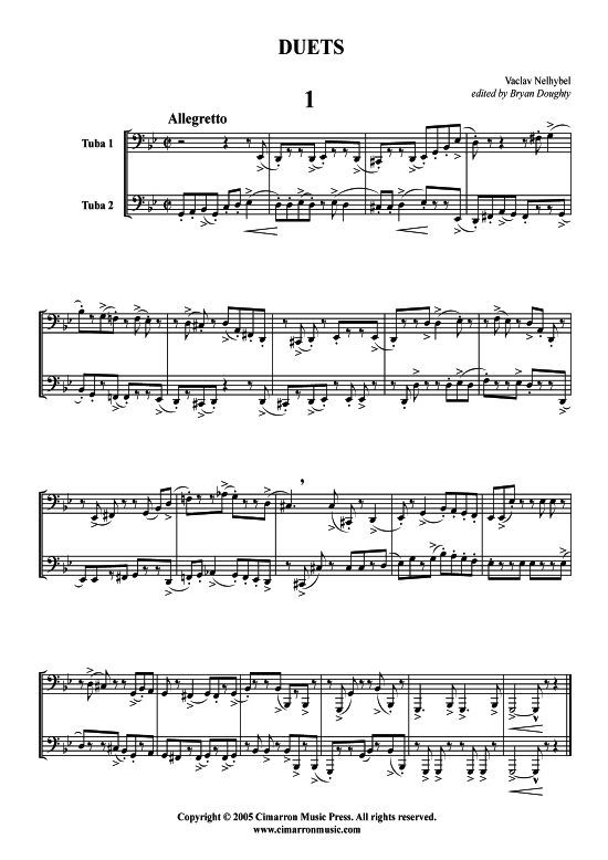 Product picture to: 10 Duette für TubaVaclav Nelhybel