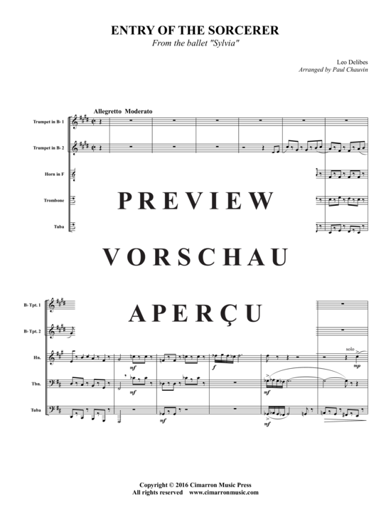 Produktgalerie: Seite 2 von 19 Entry of the Sorcerer , , (Blechbläserquintett)