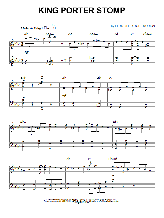 Product gallery: Page 1 of 1 King Porter Stomp (arr. Brent Edstrom), Jelly Roll Morton